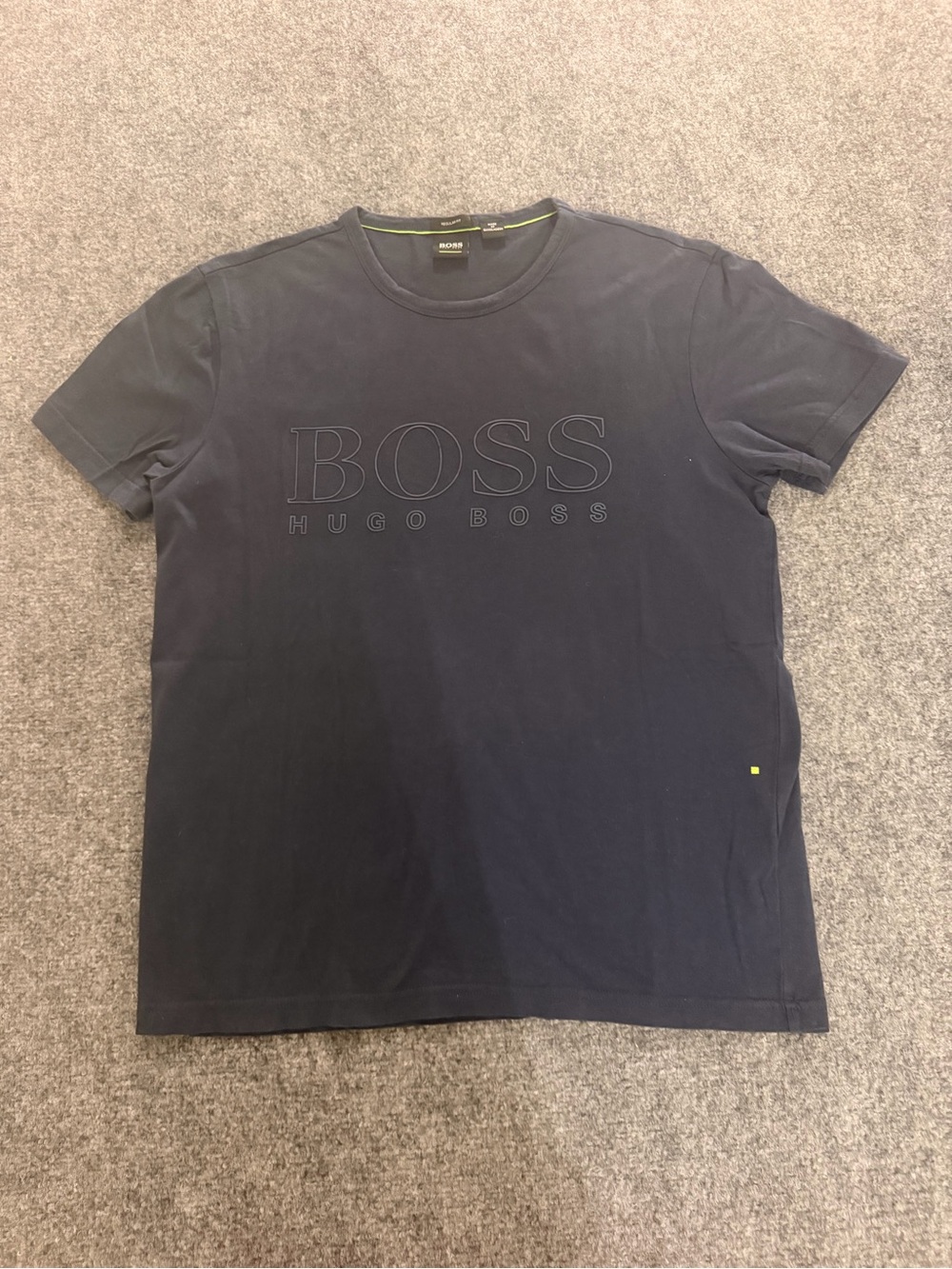 Boss Navy Short Sleeve Logo Crewneck Tee